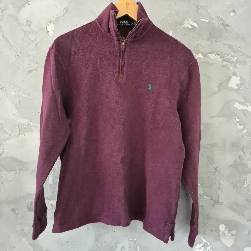 [BUNJANG] Polo Ralph Lauren Half Zip-Up Sweatshirt Burgundy S / 폴로 랄프로렌 하프집업 맨투맨 버건디 S