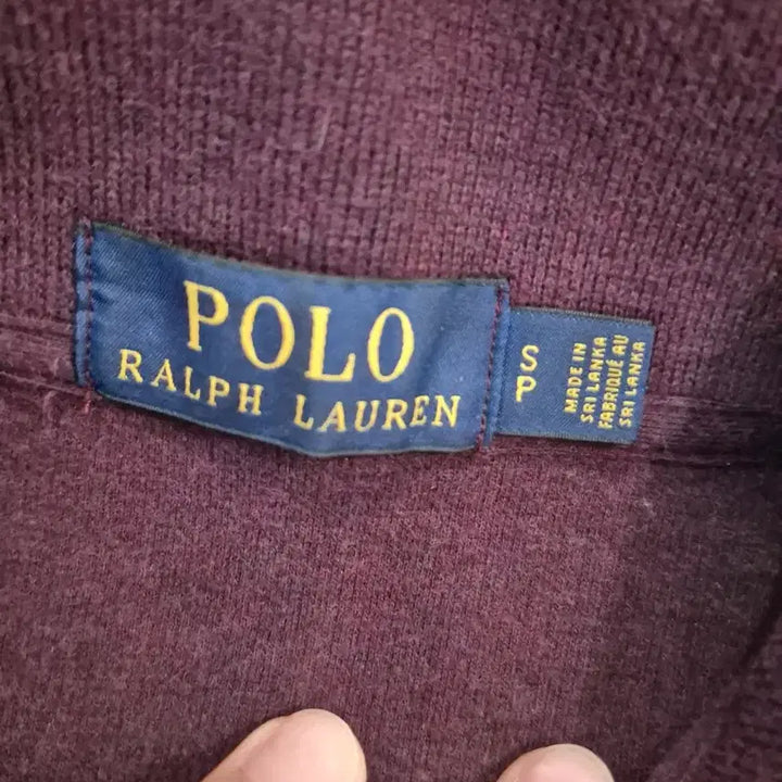 [BUNJANG] Polo Ralph Lauren Half Zip-Up Sweatshirt Burgundy S / 폴로 랄프로렌 하프집업 맨투맨 버건디 S
