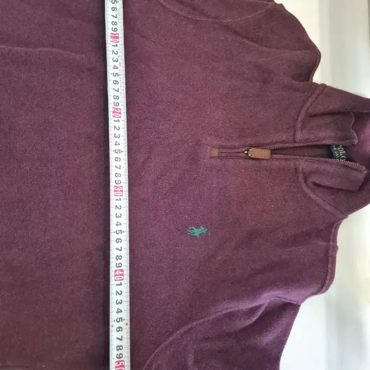 [BUNJANG] Polo Ralph Lauren Half Zip-Up Sweatshirt Burgundy S / 폴로 랄프로렌 하프집업 맨투맨 버건디 S