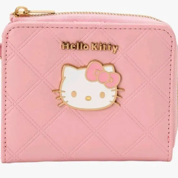 [BUNJANG] Sanrio Hello Kitty Quilted Stitch Bifold Wallet / 산리오 헬로키티 퀄팅 스티치 접이식 반지갑