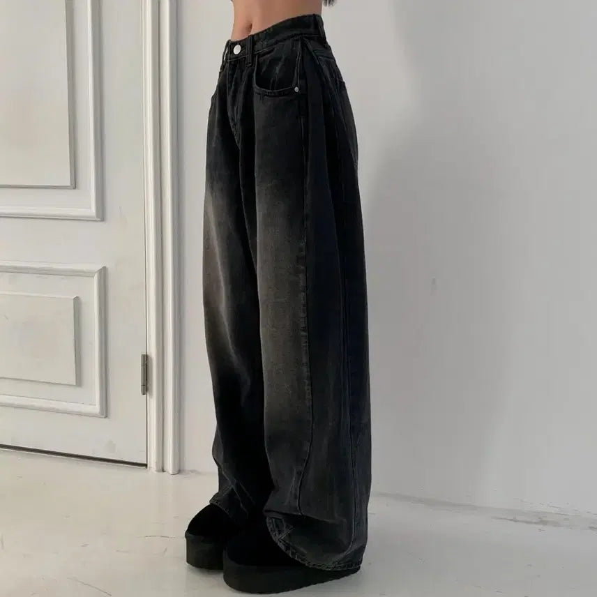 [BUNJANG] Modi Mood Wide Pants (Black) / 모디무드 와이드 팬츠 흑청