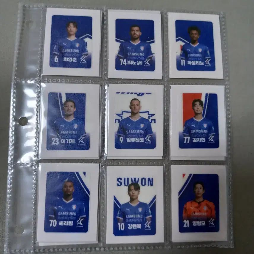 [BUNJANG] Suwon Samsung FC Player Ttibuseal Sticker Set / 수원 삼성 선수 띠부씰