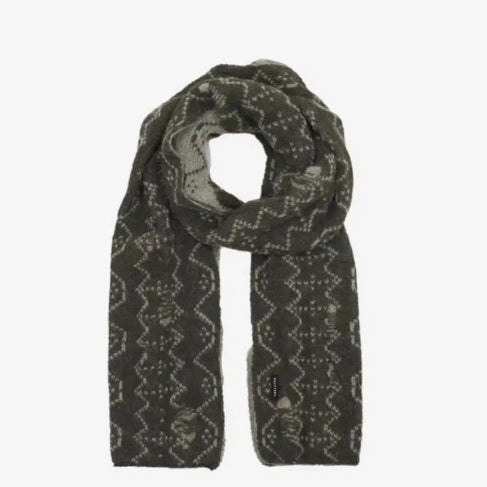 [BUNJANG] Politeru Ethnic Pattern Nordic Scarf Olive / 폴리테루 에스닉 패턴 머플러 노르딕 올리브