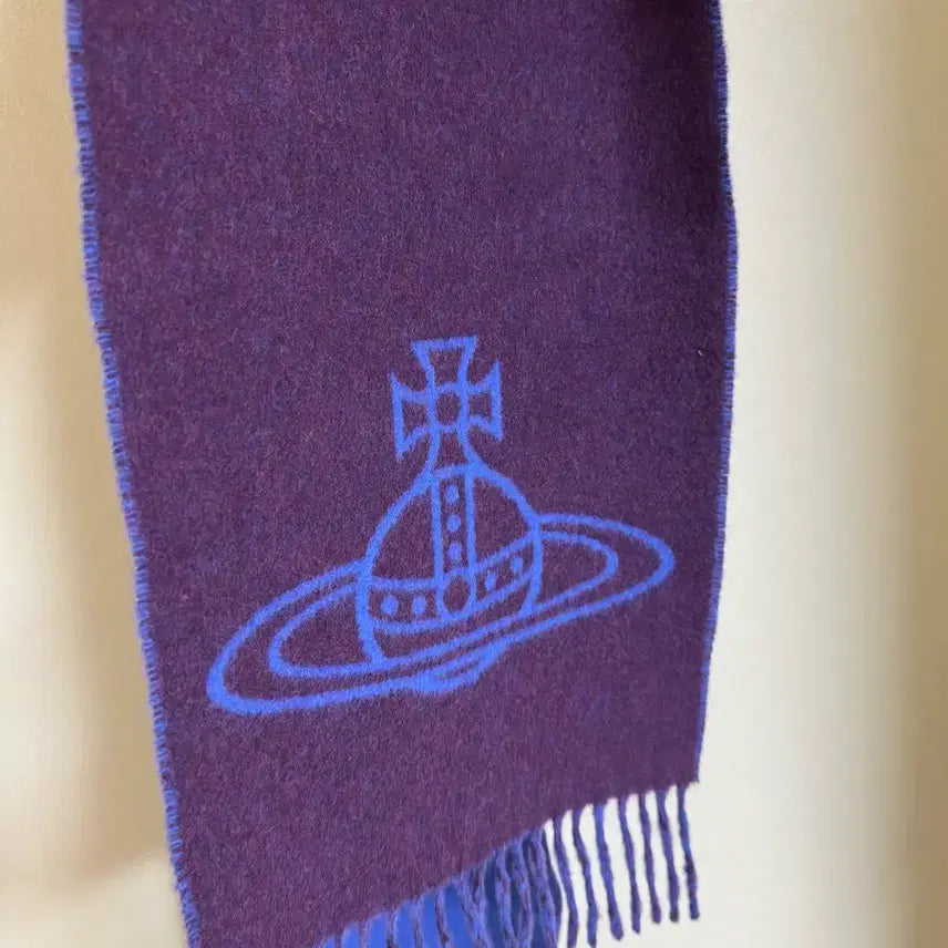 [BUNJANG] Vivienne Westwood Purple Muffler / 비비안웨스트우드 퍼플 머플러 목도리