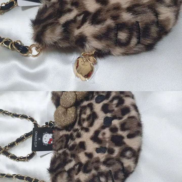 [BUNJANG] OPAQUE CLIP Leopard Shoulder Bag Pouch / 호피 레오파드 오페이크 닷 클립 OPAQUE CLIP 숄더백 파우치백