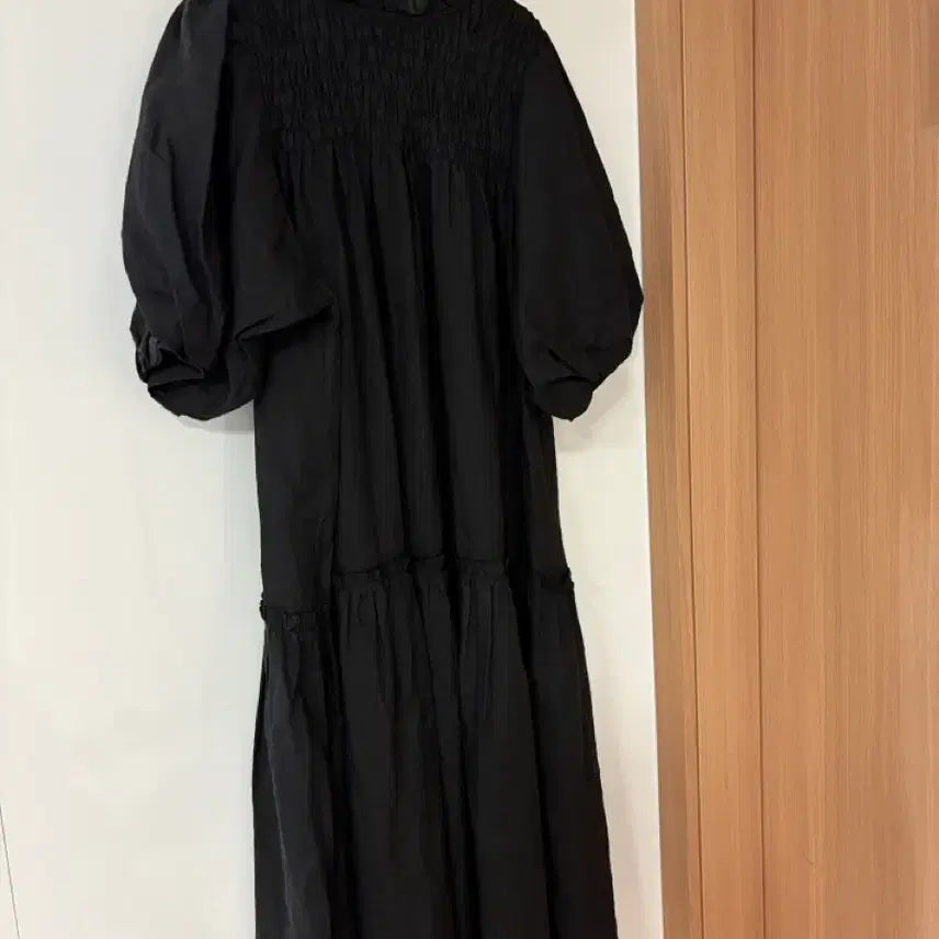 [BUNJANG] Wicomo Daisy Linen Dress - Black S / 위꼬모 데이지 원피스 린넨100% 드레스 하객룩 출근룩 올드머니룩 결혼식