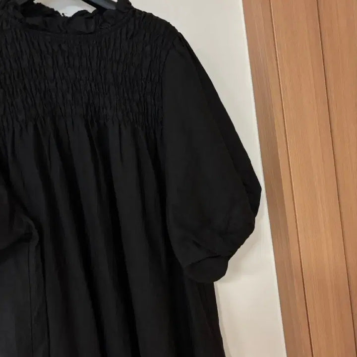 [BUNJANG] Wicomo Daisy Linen Dress - Black S / 위꼬모 데이지 원피스 린넨100% 드레스 하객룩 출근룩 올드머니룩 결혼식