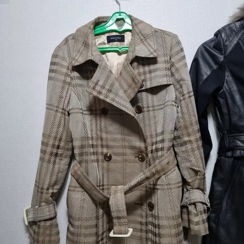 [BUNJANG] Beanpole Check Trench Coat - Size 95 / 빈폴 체크 트렌치코트 95사이즈