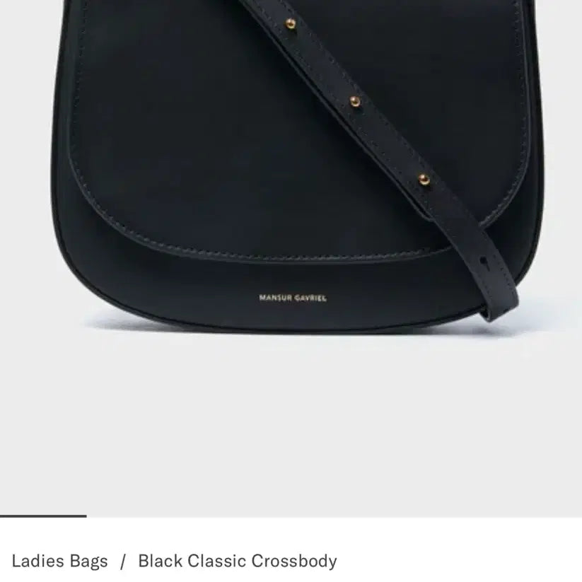[BUNJANG] Mansur Gavriel Black Crossbody Shoulder Bag / 만수르 가브리엘 블랙 크로스백, 숄더백