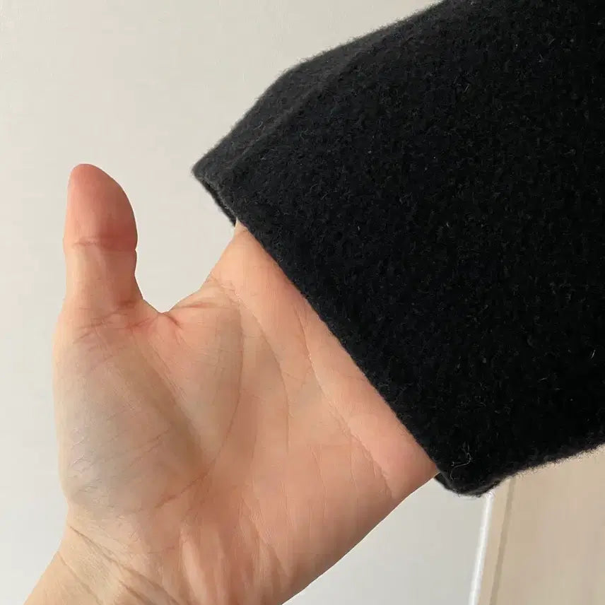 [BUNJANG] Marysong Black Wool Long Hooded Coat / 메리쏭 블랙 후드 울 롱코트