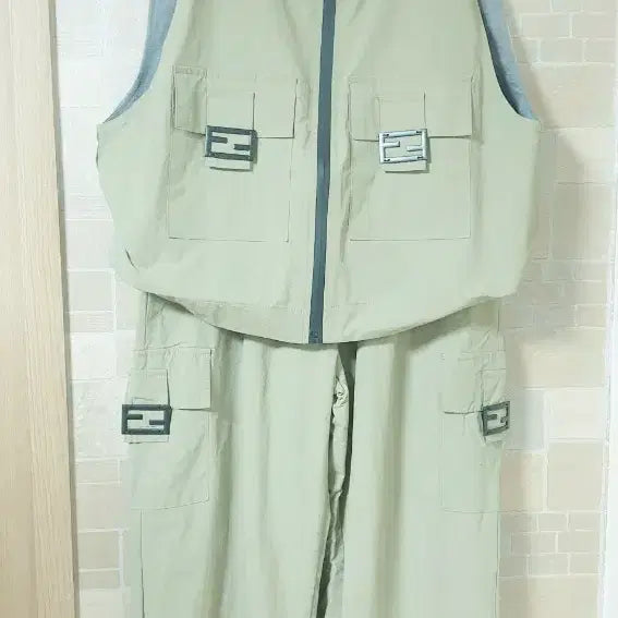 [BUNJANG] Hoodie Vest and Pants Set (New) / 여성 후드조끼바지세트(새옷)