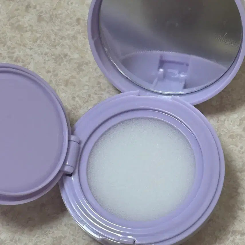 [BUNJANG] Espoir Mini Cushion Case (Purple) + Keyring / 에스쁘아 미니 쿠션 공용기 케이스 세트(쿠션+케이스+키링)