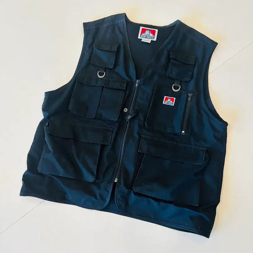 [BUNJANG] Ben Davis Polyester Vest Black XL / 벤 데이비스 조끼 베스트