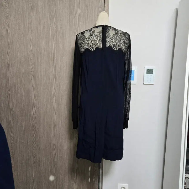 [BUNJANG] Sandro Navy Lace See-Through Dress / 산드로 레이스 시스루 네이비 원피스