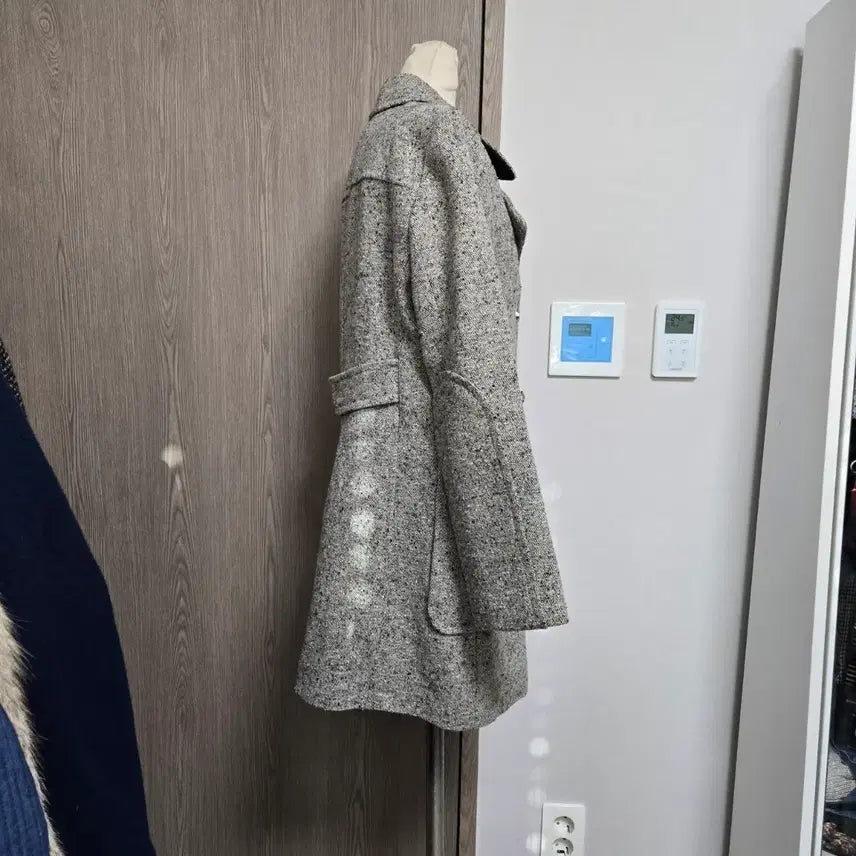 [BUNJANG] Tory Burch Wool-Linen Blend Double-Breasted Coat / 토리버치 매장판 마+모혼용 더블 버튼 코트