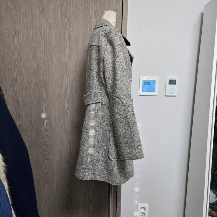 [BUNJANG] Tory Burch Wool-Linen Blend Double-Breasted Coat / 토리버치 매장판 마+모혼용 더블 버튼 코트