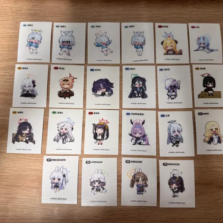 [BUNJANG] Blue Archive GS25 Sticker 1st Edition Bundle Set / 블루아카이브 gs25 띠부실 1차 일괄 22종