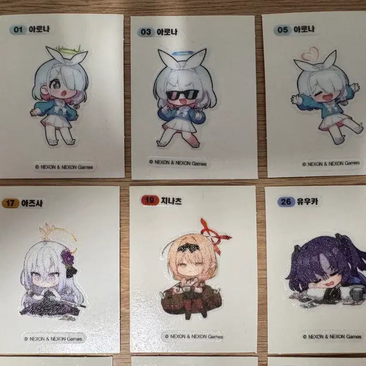 [BUNJANG] Blue Archive GS25 Sticker 1st Edition Bundle Set / 블루아카이브 gs25 띠부실 1차 일괄 22종