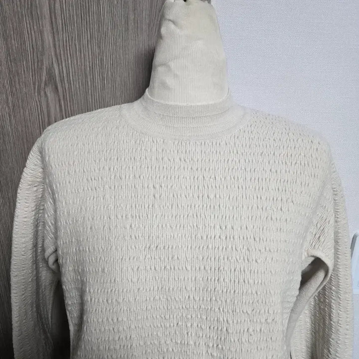[BUNJANG] Mine Oatmeal Texture Turtleneck Knit Sweater / 한섬 마인 텍스처 터틀넥 니트
