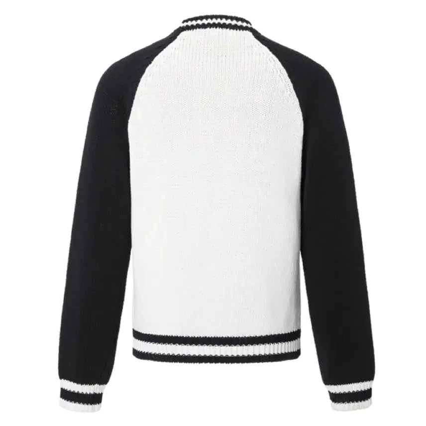 [BUNJANG] 3 Times Jacquard Sweatshirt Knit Black / 쓰리타임즈 자카드 스웨트셔츠 니트 블랙