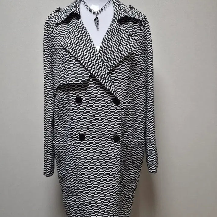 [BUNJANG] Zebra Pattern Trench Coat / 지브라 패턴 트렌치 코트