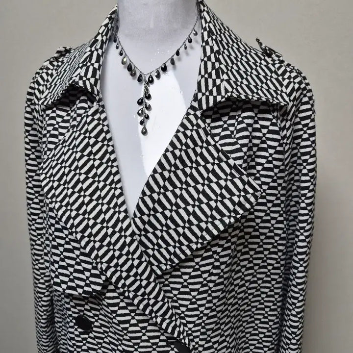 [BUNJANG] Zebra Pattern Trench Coat / 지브라 패턴 트렌치 코트