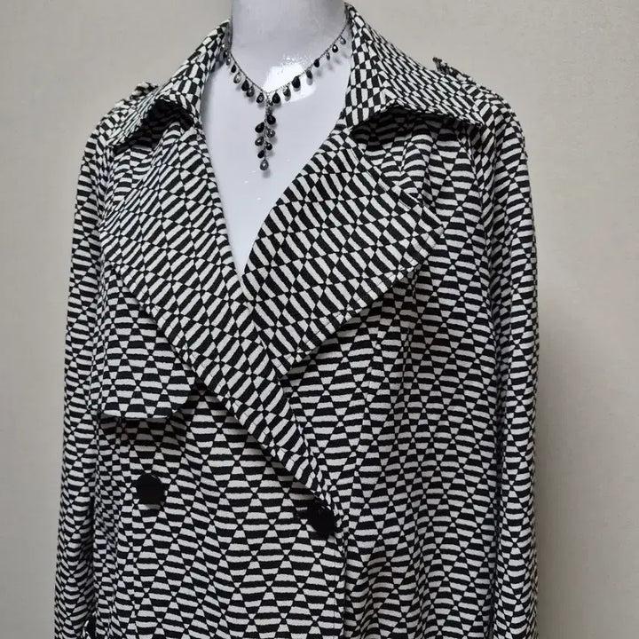 [BUNJANG] Zebra Pattern Trench Coat / 지브라 패턴 트렌치 코트