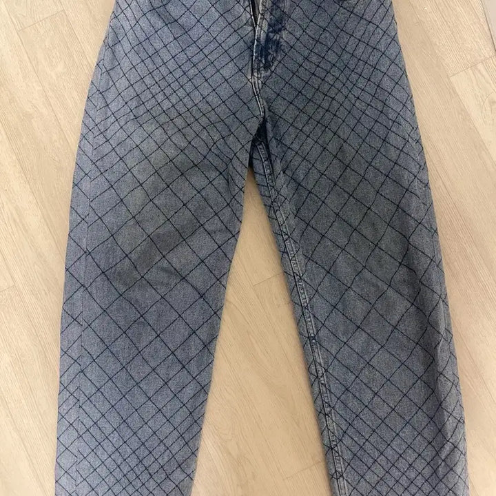 [BUNJANG] YESEYESEE Diamond Pattern Denim Pants L / YESEYESEE 다이아몬드 패턴 데님 팬츠 L