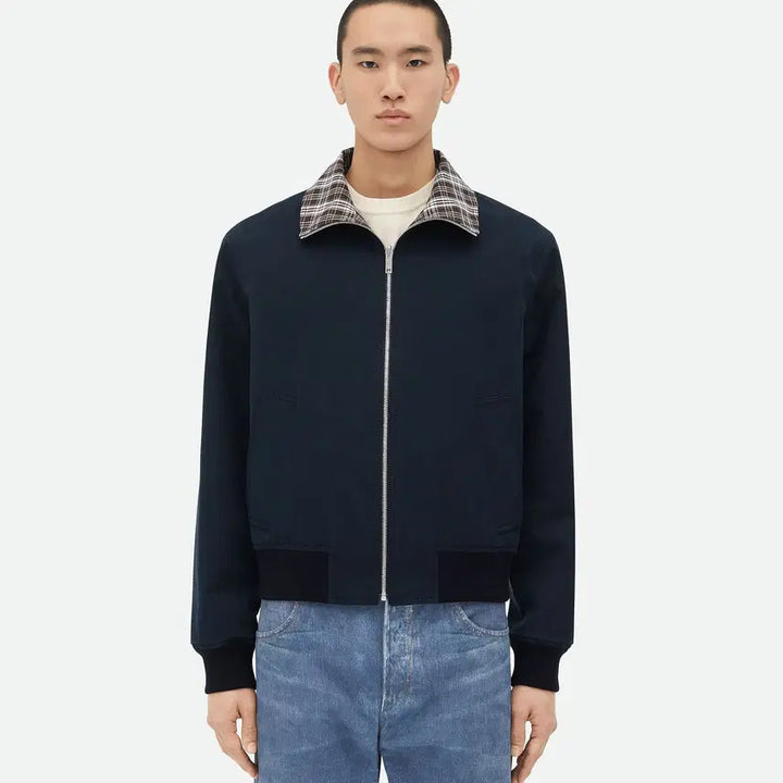 [BUNJANG] Bottega Veneta Reversible Check Cotton Blouson Jacket / (S+/50) / 보테가베네타 리버시블 체크 코튼 블루종 자켓