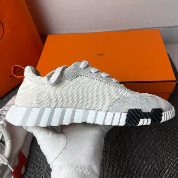 [BUNJANG] Hermes Orange Blanc Bouncing Sneakers (Size 40) / (40)에르메스 바운싱 오렌지블랑