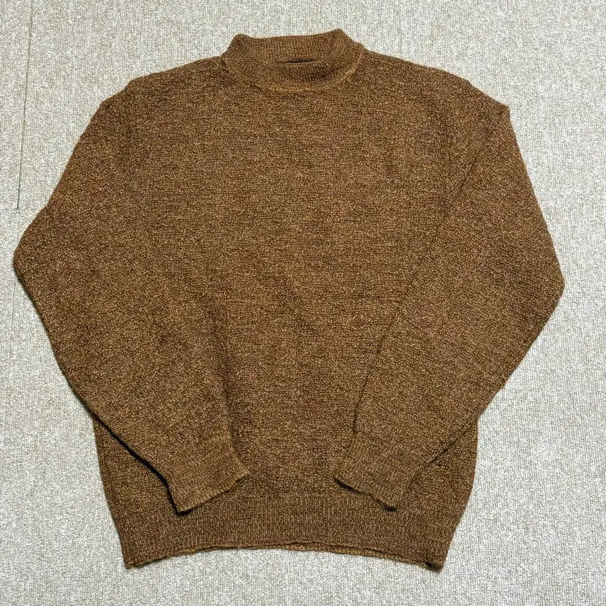 [BUNJANG] 70-80s Virgin Wool Brown Mock Neck / 70~80s 버진울 브라운 모크넥