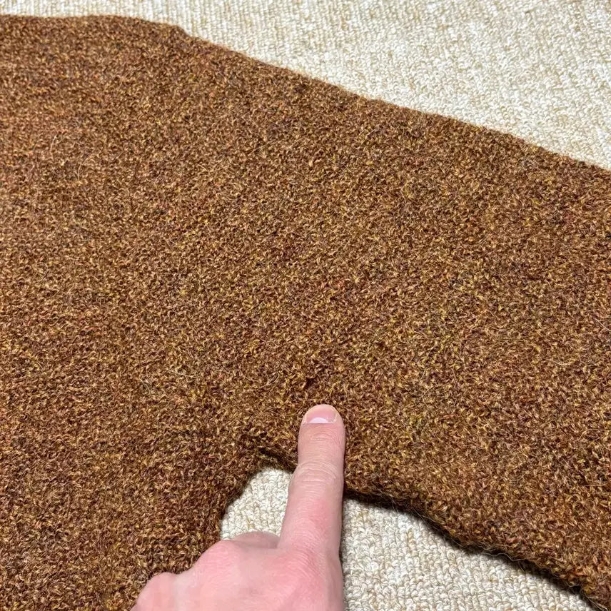 [BUNJANG] 70-80s Virgin Wool Brown Mock Neck / 70~80s 버진울 브라운 모크넥