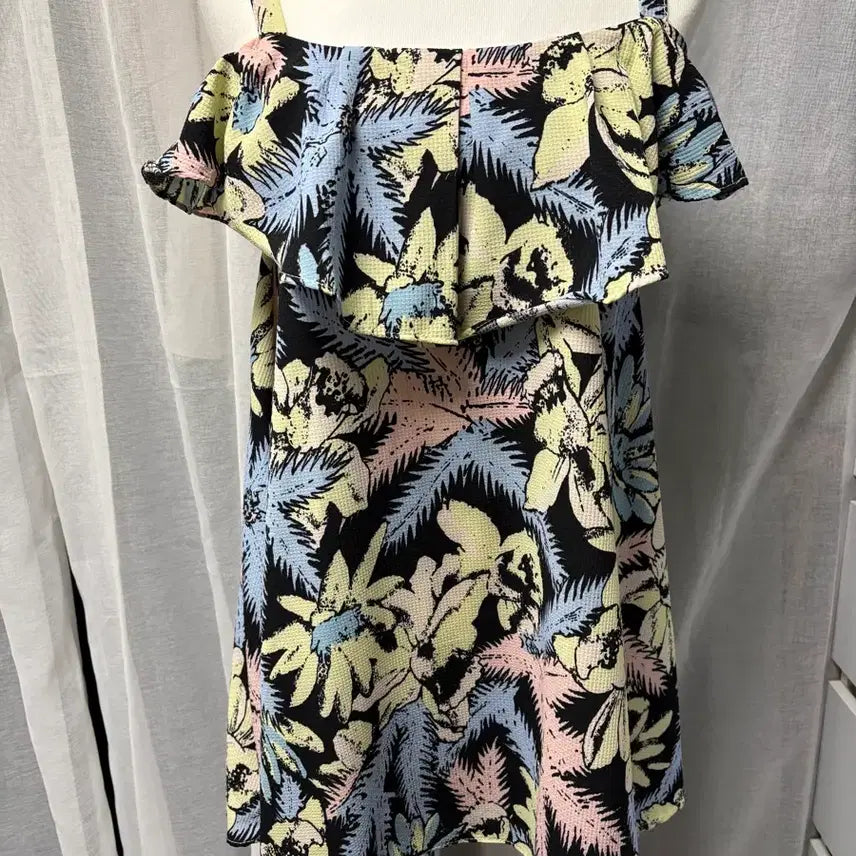 [BUNJANG] Floral Pattern Women's Mini Dress / 플라워 패턴 여성 원피스