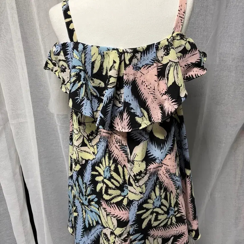 [BUNJANG] Floral Pattern Women's Mini Dress / 플라워 패턴 여성 원피스