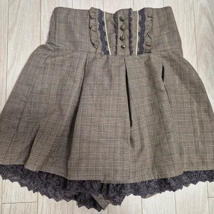 [BUNJANG] Vintage Exfarm Brown Culotte Shorts / 빈티지 엑팜 브라운 큐롯반바지