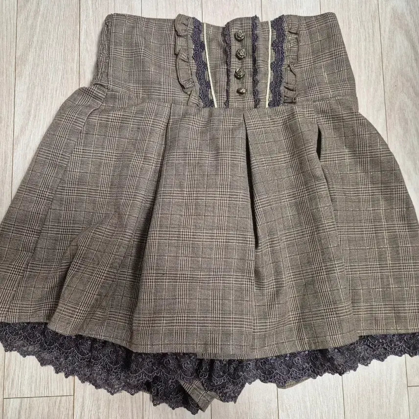 [BUNJANG] Vintage Exfarm Brown Culotte Shorts / 빈티지 엑팜 브라운 큐롯반바지