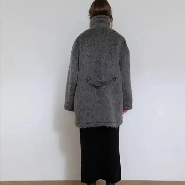 [BUNJANG] Aespa Winter Asura Charcoal Coat / 아수라 Asura 윈터 헤이즈코트 차콜