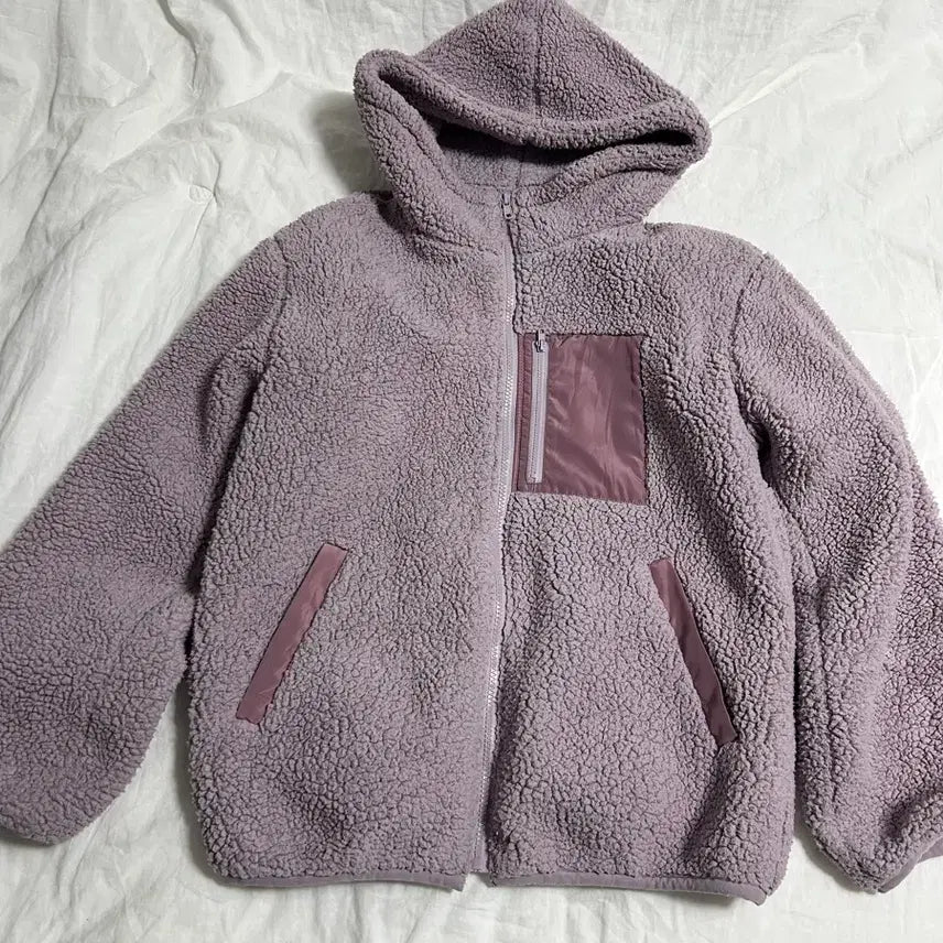 [BUNJANG] Vintage Lavender Boucle Jacket / 빈티지 연보라 뽀글이