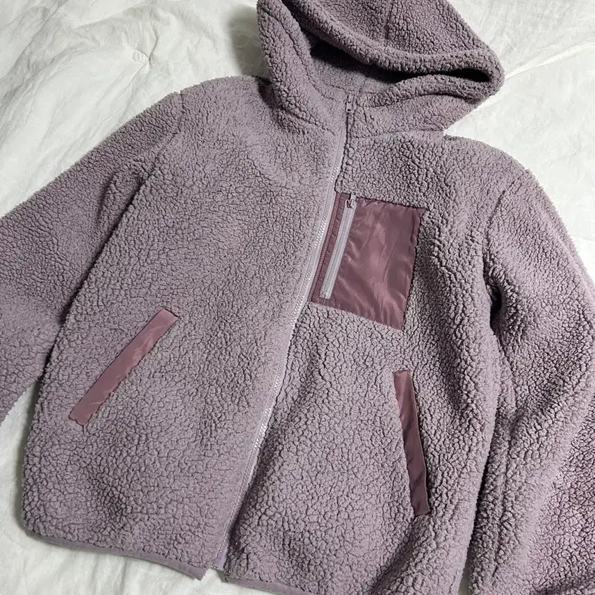 [BUNJANG] Vintage Lavender Boucle Jacket / 빈티지 연보라 뽀글이