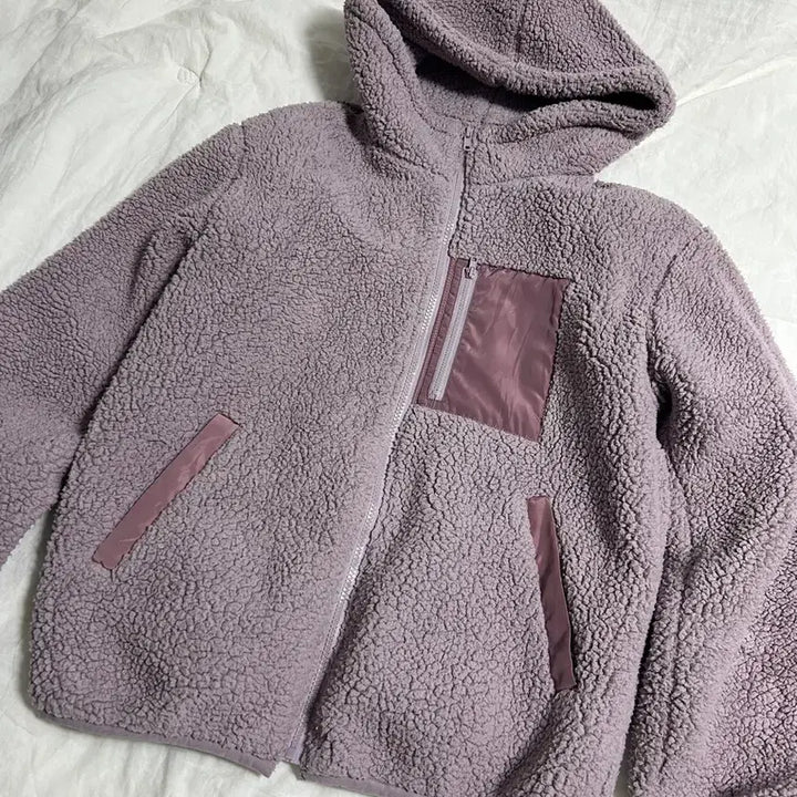 [BUNJANG] Vintage Lavender Boucle Jacket / 빈티지 연보라 뽀글이