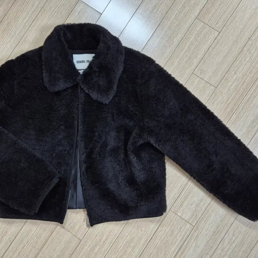 [BUNJANG] General Idea S Black Faux Fur Jacket / 제너럴아이디어 퍼 자켓