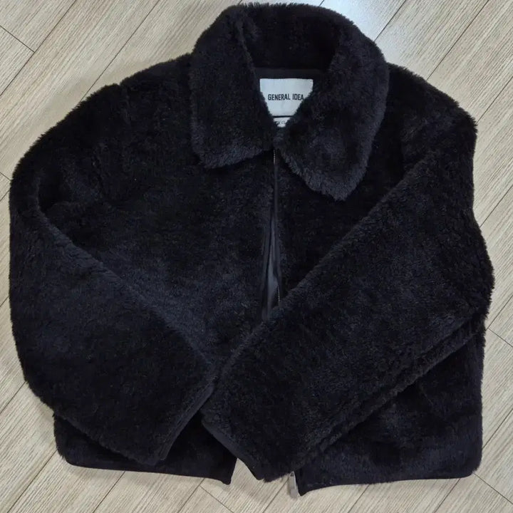 [BUNJANG] General Idea S Black Faux Fur Jacket / 제너럴아이디어 퍼 자켓