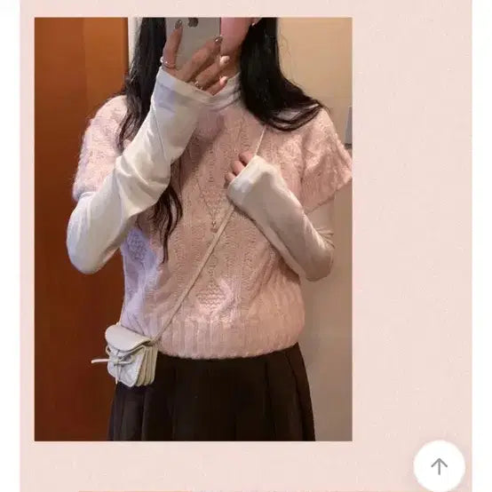 [BUNJANG] Glass Short Sleeve Knit Top / 유리에 반팔 니트