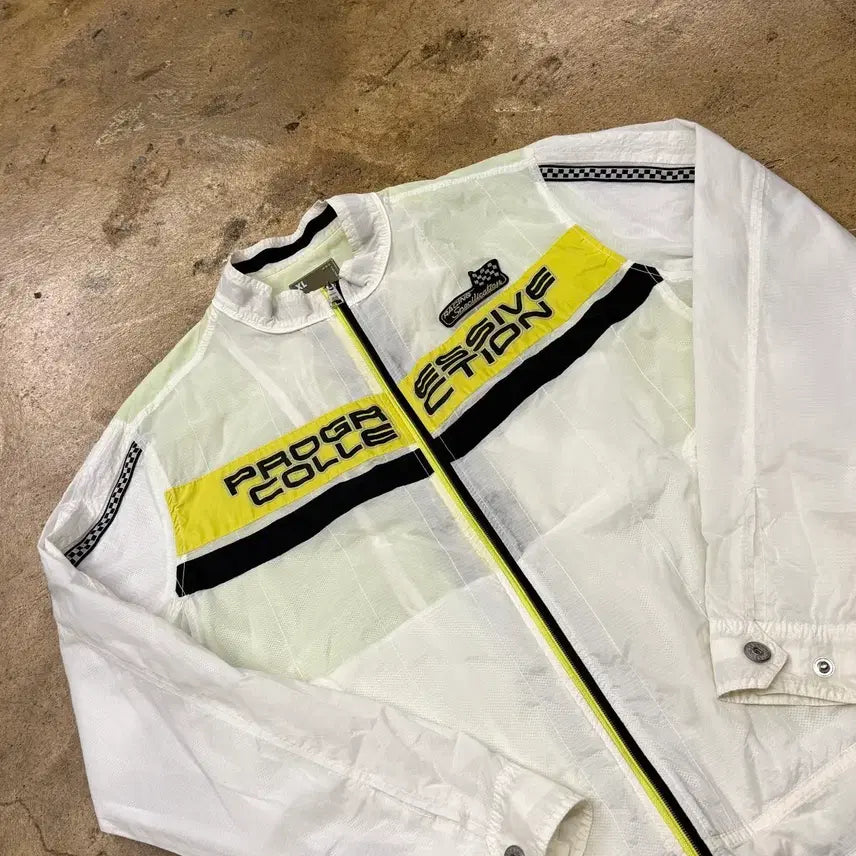 [BUNJANG] EXR Racing Windbreaker Jacket (White) [XL] / [정품/XL] EXR 화이트 레이싱 바람막이 자켓