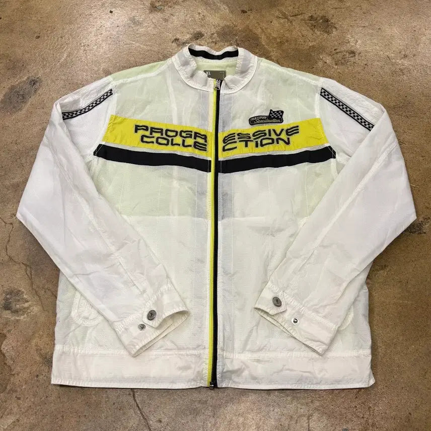[BUNJANG] EXR Racing Windbreaker Jacket (White) [XL] / [정품/XL] EXR 화이트 레이싱 바람막이 자켓