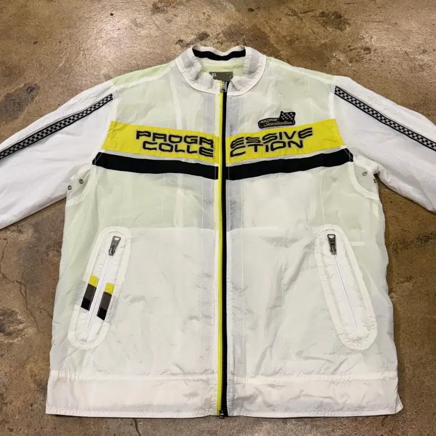 [BUNJANG] EXR Racing Windbreaker Jacket (White) [XL] / [정품/XL] EXR 화이트 레이싱 바람막이 자켓