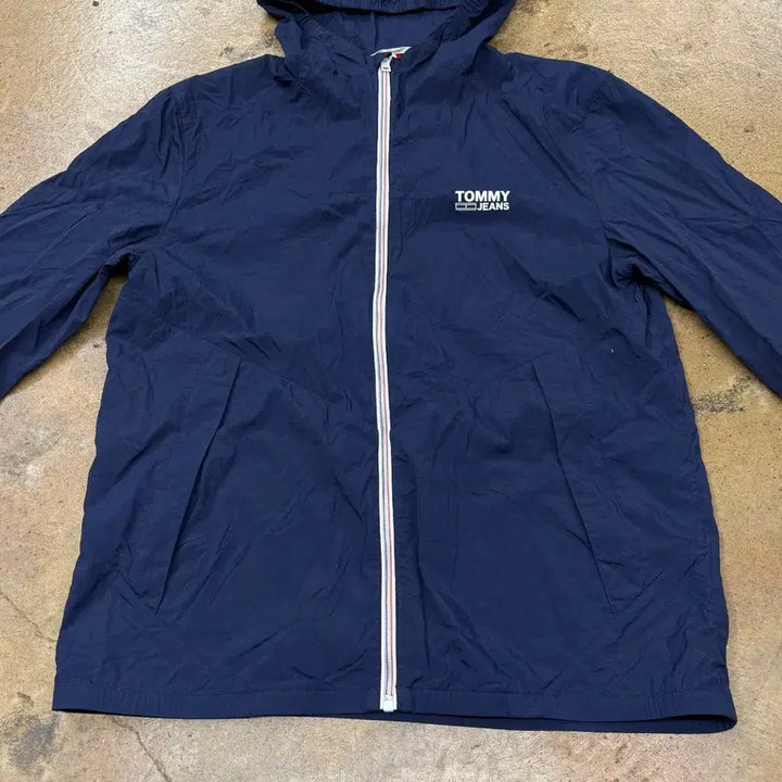 [BUNJANG] Tommy Jeans Navy Hooded Windbreaker Jacket / [정품/XL] 타미진스 네이비 후드 바람막이