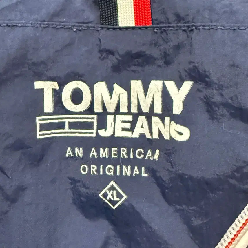 [BUNJANG] Tommy Jeans Navy Hooded Windbreaker Jacket / [정품/XL] 타미진스 네이비 후드 바람막이