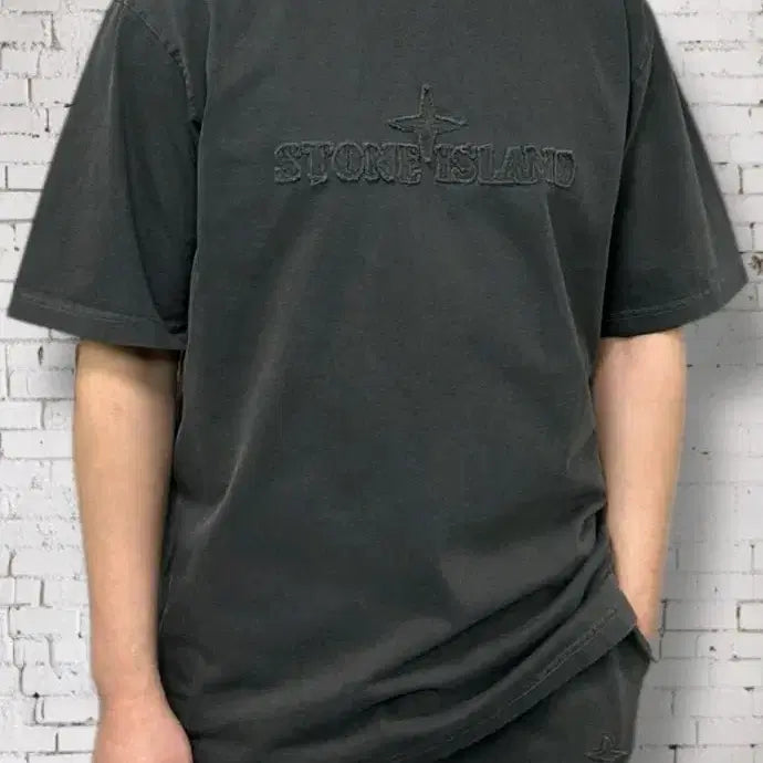 [BUNJANG] Stone Island Washed Short Sleeve T-shirt / 스톤아일랜드 워싱 반팔티