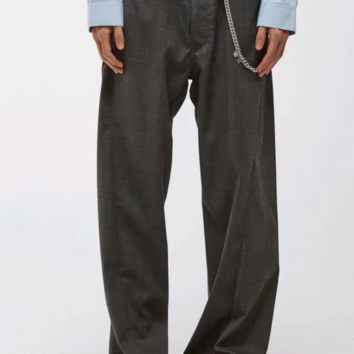 [BUNJANG] Alainne Twisted Wool Check Pants - Charcoal / (새상품) 알렌느 트위스티드 울 체크 팬츠/ 1사이즈, 차콜